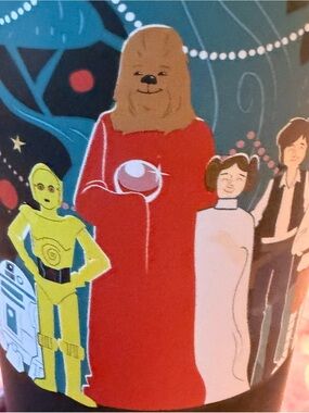 Star Wars 2022 Life Day drink tumbler Featuring Chewbacca and friends